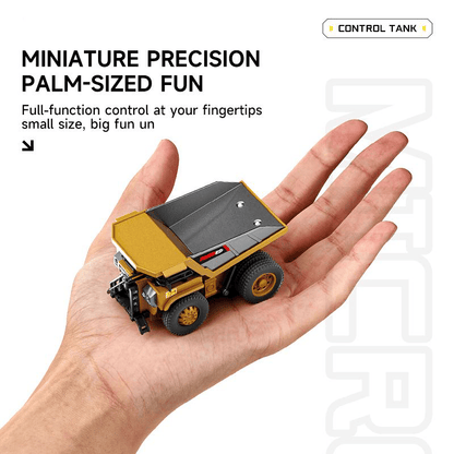 🚜 1:64 Prémium ötvözet Mini RC építőkészlet – Targonca, Kotrógép és Dömper
