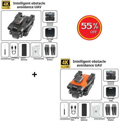 4K Kamerás Drón Felnőtteknek, HS175D RC Quadcopter Automatikus Visszatérés funkcióval, Kövess engem, Kefe nélküli Motorral, Körrepüléssel, Útpontokkal, Magasságtartással, Fej nélküli Üzemmóddal, 28 Perc Repülési Idővel! !