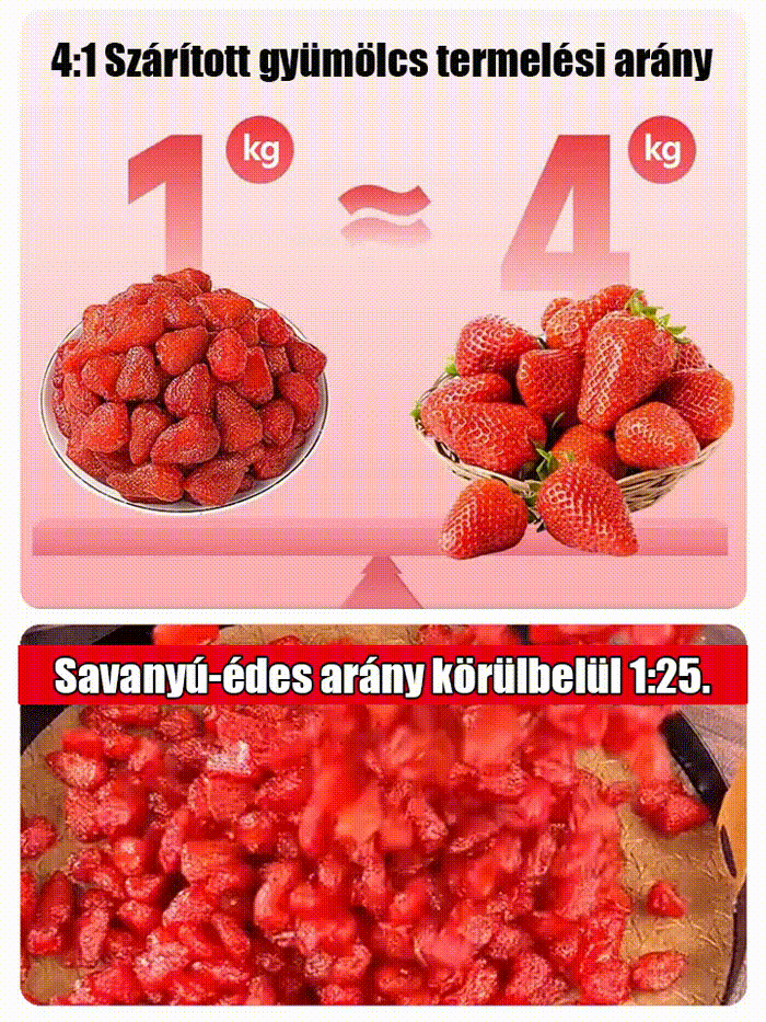 【Arany savanykás édes arány】Egész szem nagy eper aszalvány