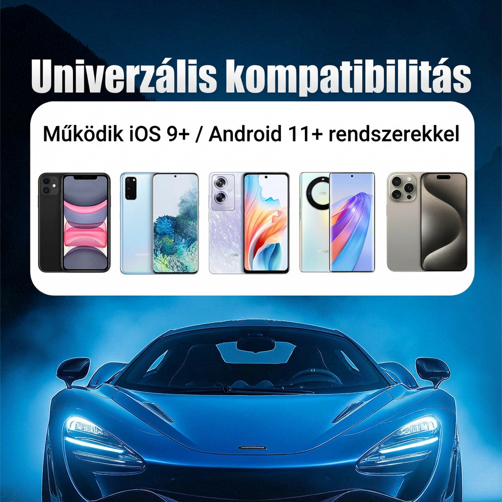 CarPlay adapter, kompatibilis iPhone és Android okostelefonokkal