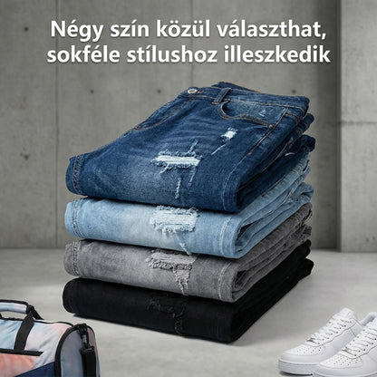 🔥🎁Új 50%-os KEDVEZMÉNY🔥Divatos férfi skinny farmer kopott hatással
