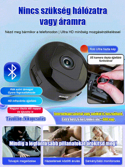 【Hosszú üzemidő】Hálózatfüggetlen kamera