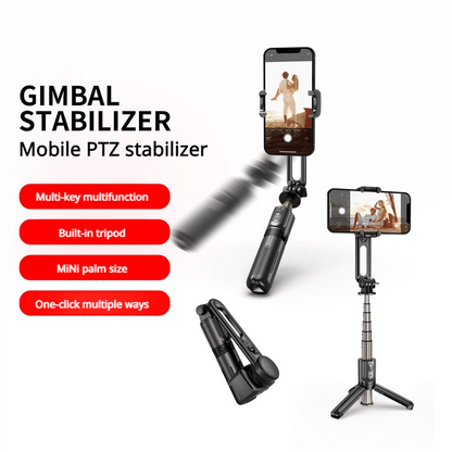 Okostelefon stabilizátor pálca 360°-os forgatás vezeték nélküli vezérlés kézi kihúzható szelfibot állvány