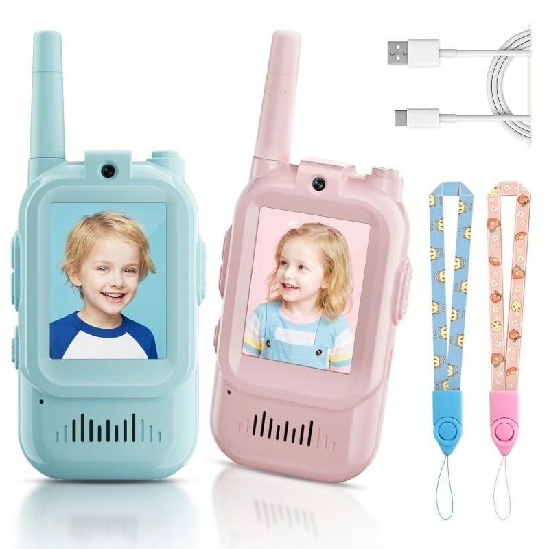 Újratölthető videós walkie-talkie-k gyerekeknek