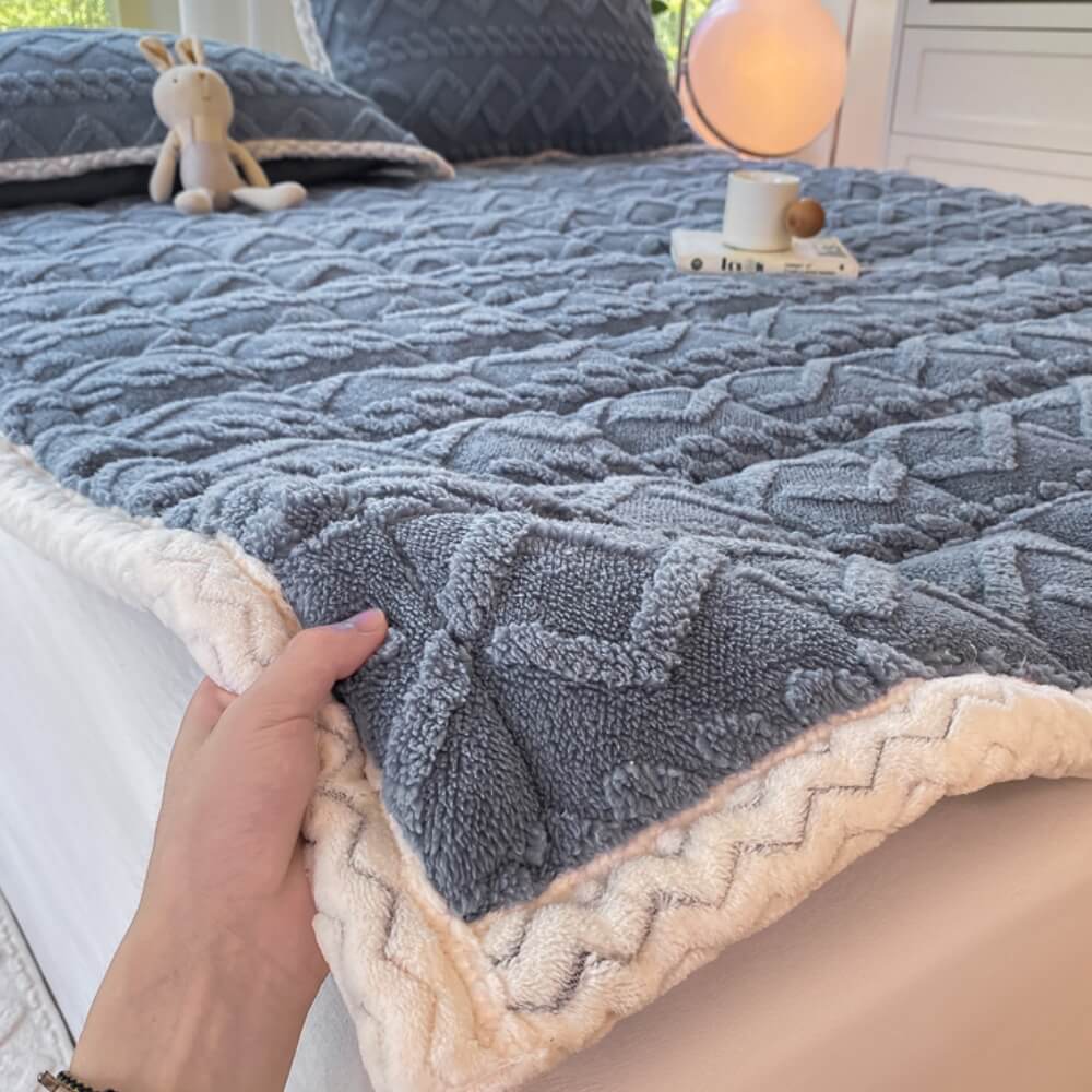 Twisted Jacquard plüss vastag kényelmes csúszásmentes matracbetét