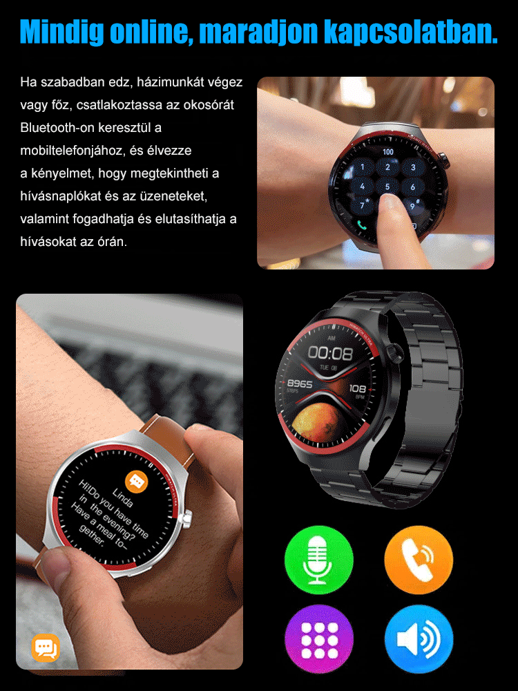 WATCH 4 Pro Űrkutatás kerek képernyős okosóra