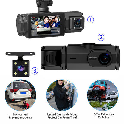 🛡️ 360°-OS AUTÓS KAMERA – 1080p Hd, Éjjátólátás És Automatikus Biztonság! 🌙🚘